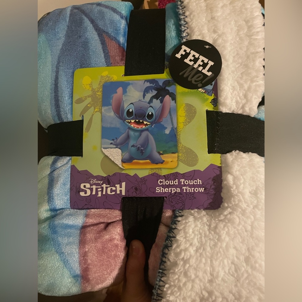 Stitch Sherpa Throw Blanket